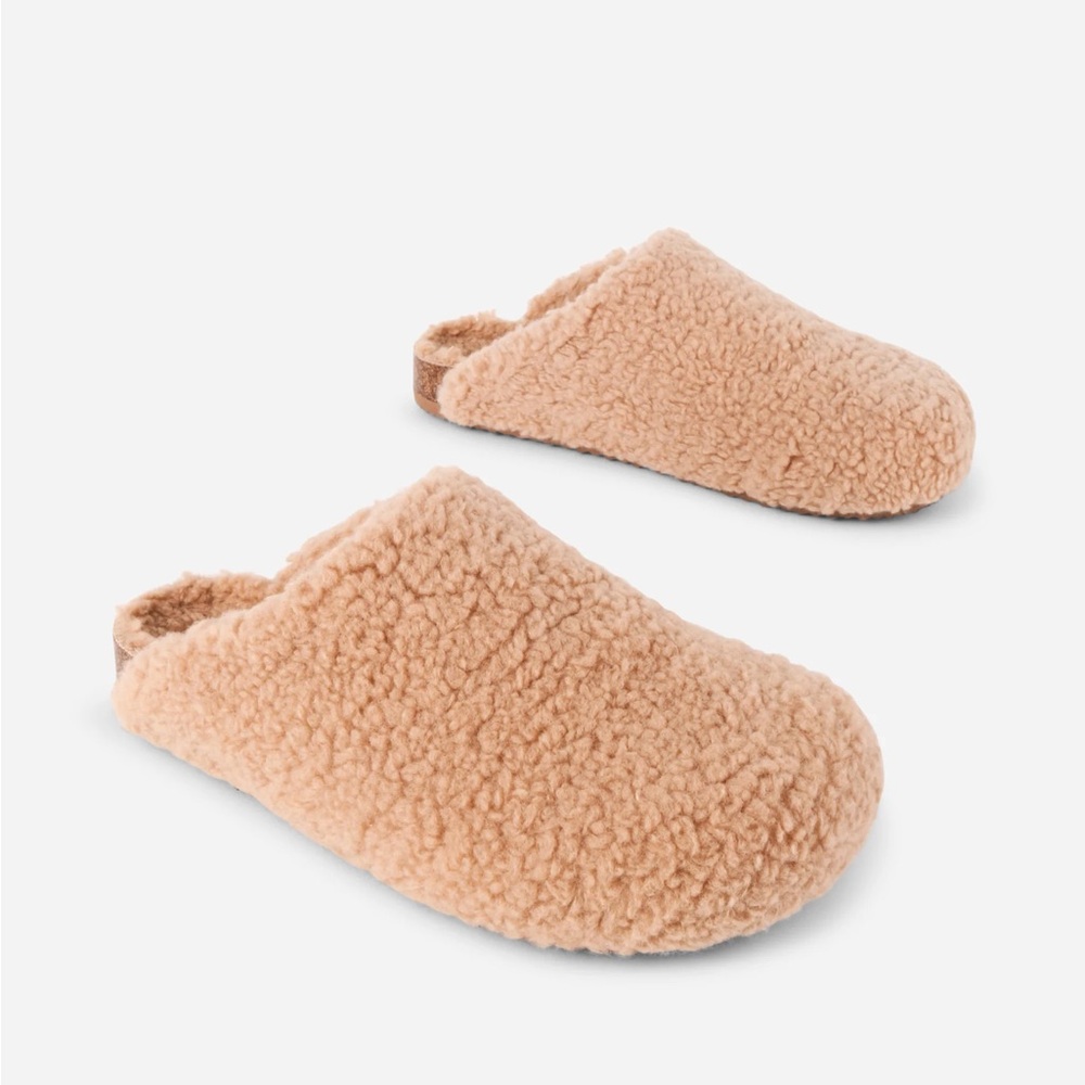 Cozy Tan Fleece Slippers